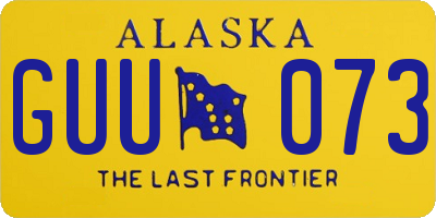 AK license plate GUU073