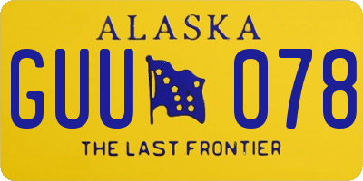 AK license plate GUU078
