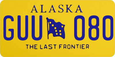 AK license plate GUU080