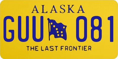 AK license plate GUU081