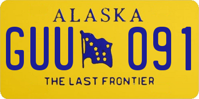 AK license plate GUU091