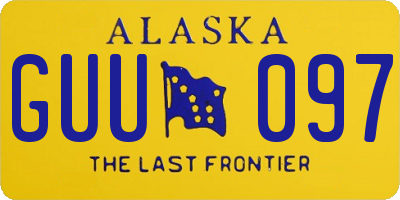 AK license plate GUU097