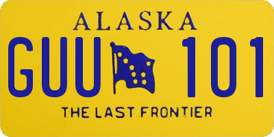 AK license plate GUU101