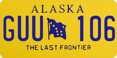 AK license plate GUU106