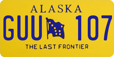 AK license plate GUU107