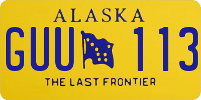 AK license plate GUU113
