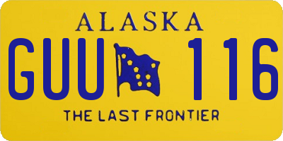 AK license plate GUU116