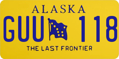 AK license plate GUU118