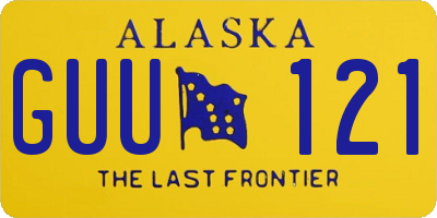 AK license plate GUU121