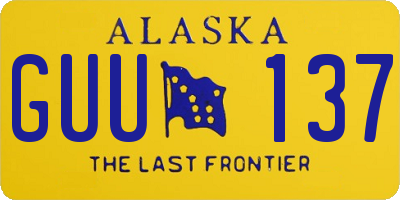 AK license plate GUU137