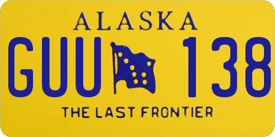 AK license plate GUU138
