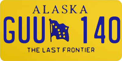 AK license plate GUU140