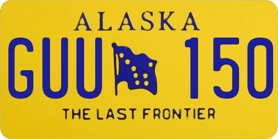AK license plate GUU150