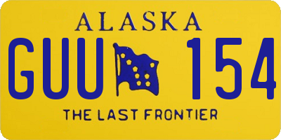 AK license plate GUU154