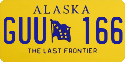 AK license plate GUU166