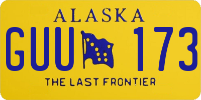 AK license plate GUU173