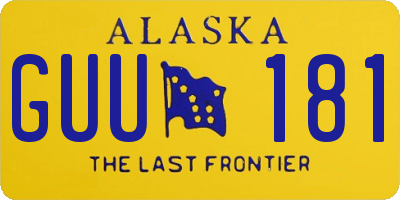 AK license plate GUU181