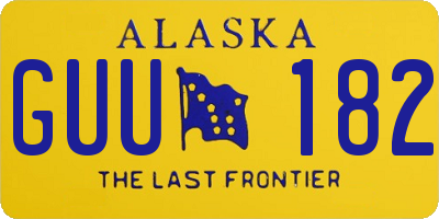 AK license plate GUU182