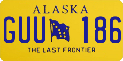 AK license plate GUU186