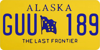 AK license plate GUU189