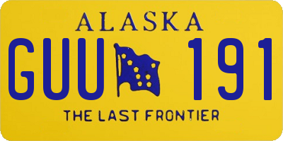 AK license plate GUU191