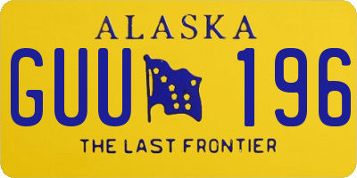 AK license plate GUU196