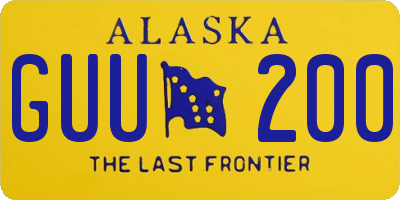 AK license plate GUU200