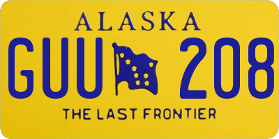 AK license plate GUU208