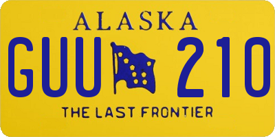 AK license plate GUU210