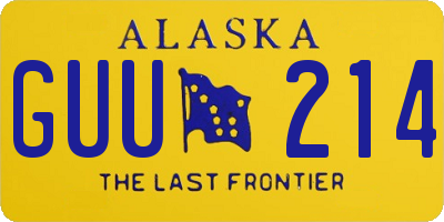 AK license plate GUU214