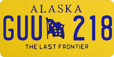 AK license plate GUU218