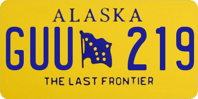 AK license plate GUU219