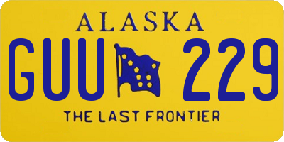 AK license plate GUU229
