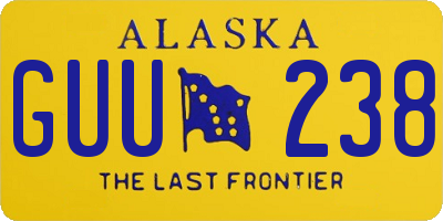 AK license plate GUU238