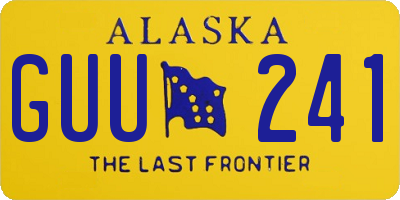AK license plate GUU241