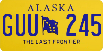 AK license plate GUU245