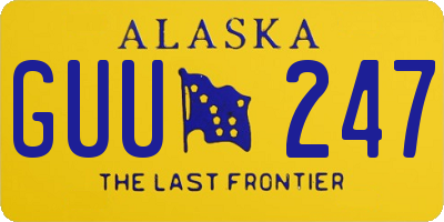 AK license plate GUU247
