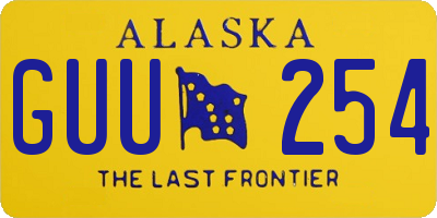 AK license plate GUU254