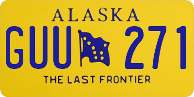 AK license plate GUU271