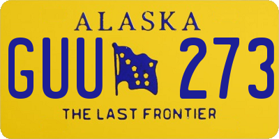 AK license plate GUU273