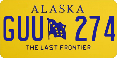 AK license plate GUU274