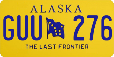 AK license plate GUU276