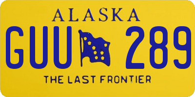 AK license plate GUU289