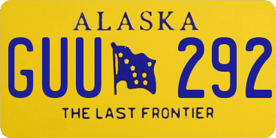 AK license plate GUU292
