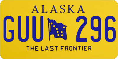 AK license plate GUU296