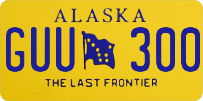 AK license plate GUU300