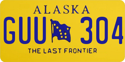 AK license plate GUU304