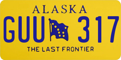 AK license plate GUU317