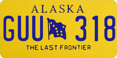 AK license plate GUU318