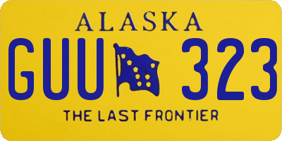 AK license plate GUU323